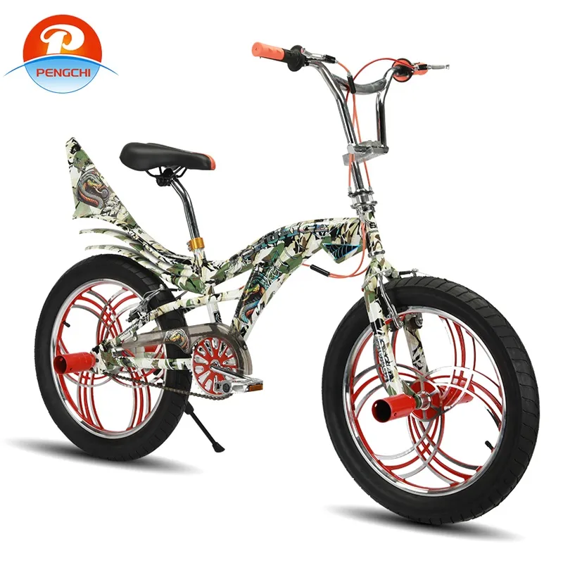 20 Inch Single Speed Fat Tire Boy Bike Popular Stunt Bikes Adult BMX Student Freestyle Street Bike BMX